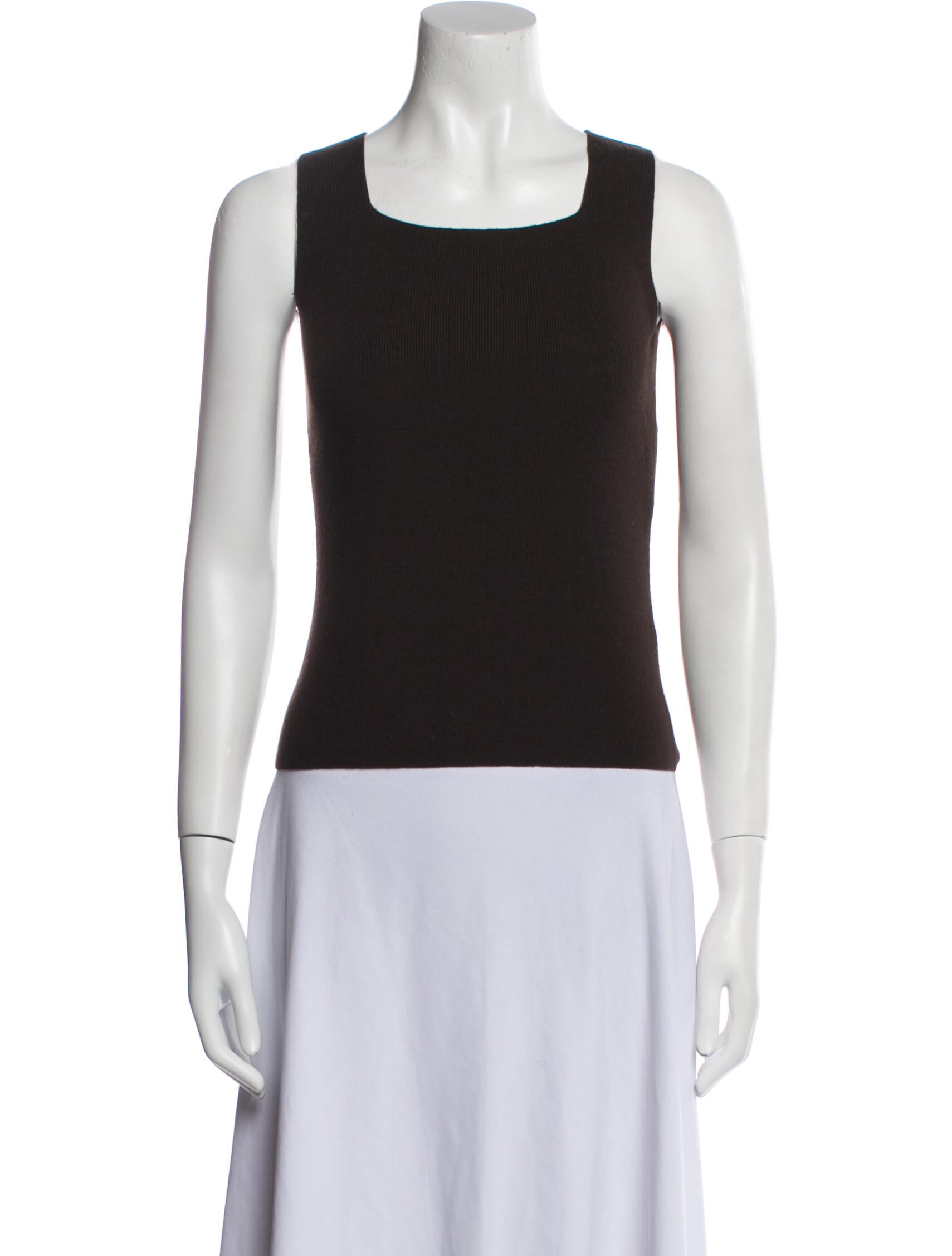 Lafayette 148 Merino Wool Square Neckline Top