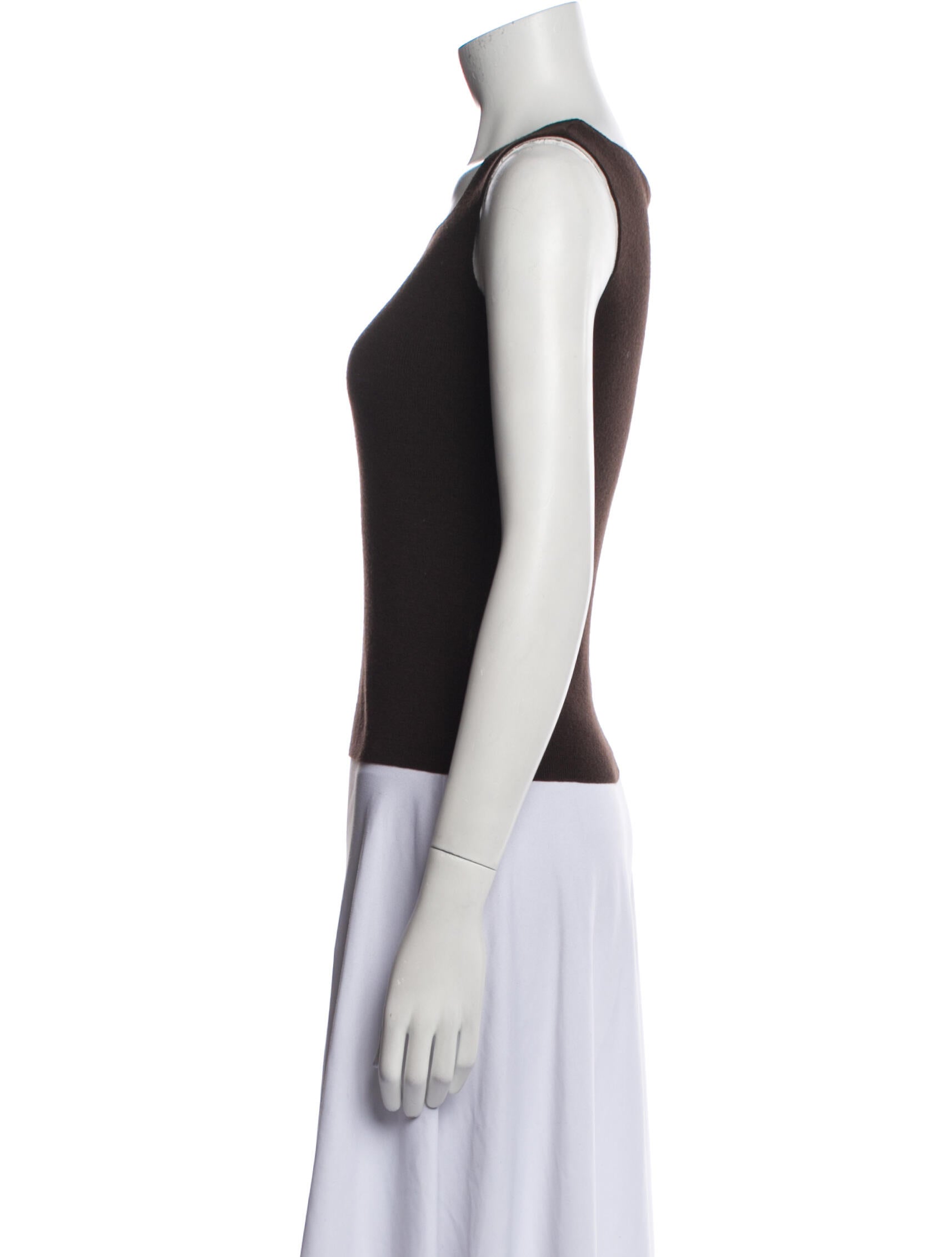 Lafayette 148 Merino Wool Square Neckline Top