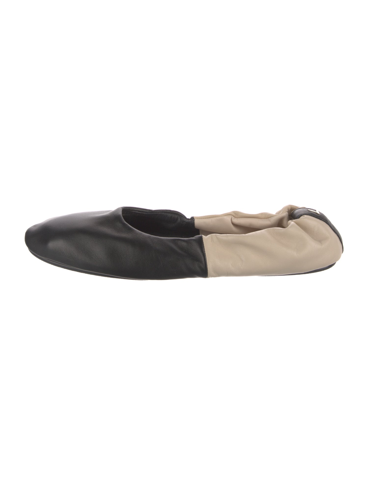 Lafayette 148 Leather Colorblock Pattern Ballet Flats