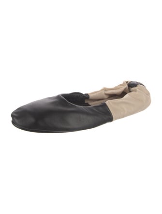 Lafayette 148 Leather Colorblock Pattern Ballet Flats