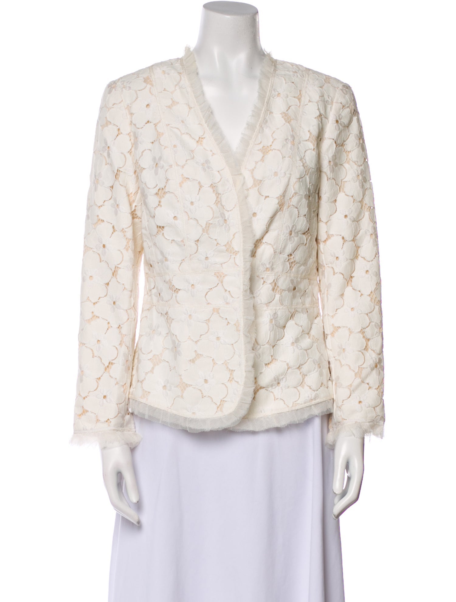 Lafayette 148 Nylon Floral Print Evening Jacket