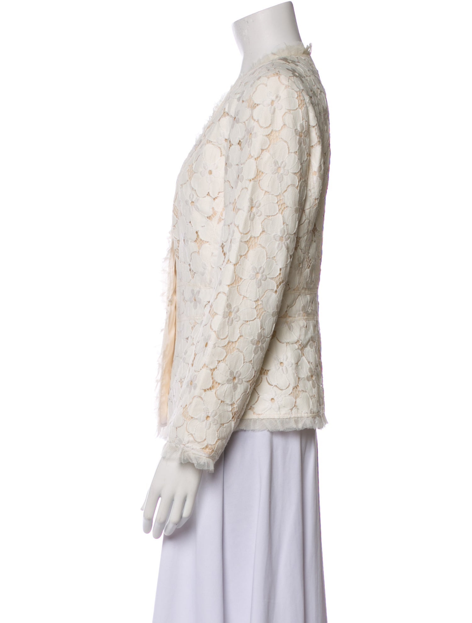 Lafayette 148 Nylon Floral Print Evening Jacket