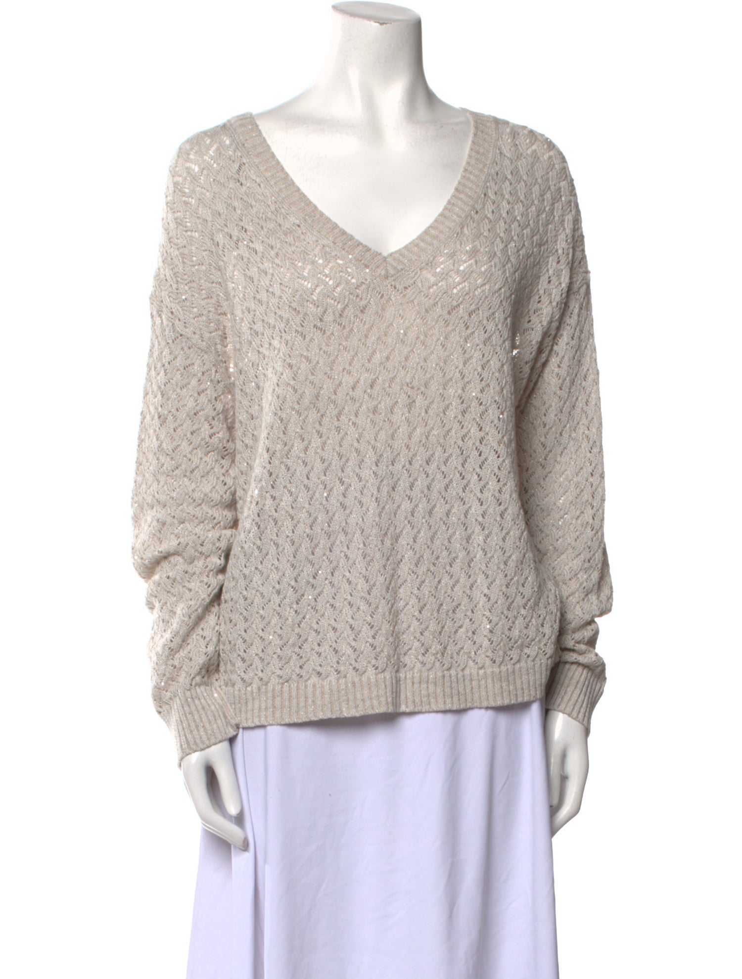 Lafayette 148 Cashmere V-Neck Sweater