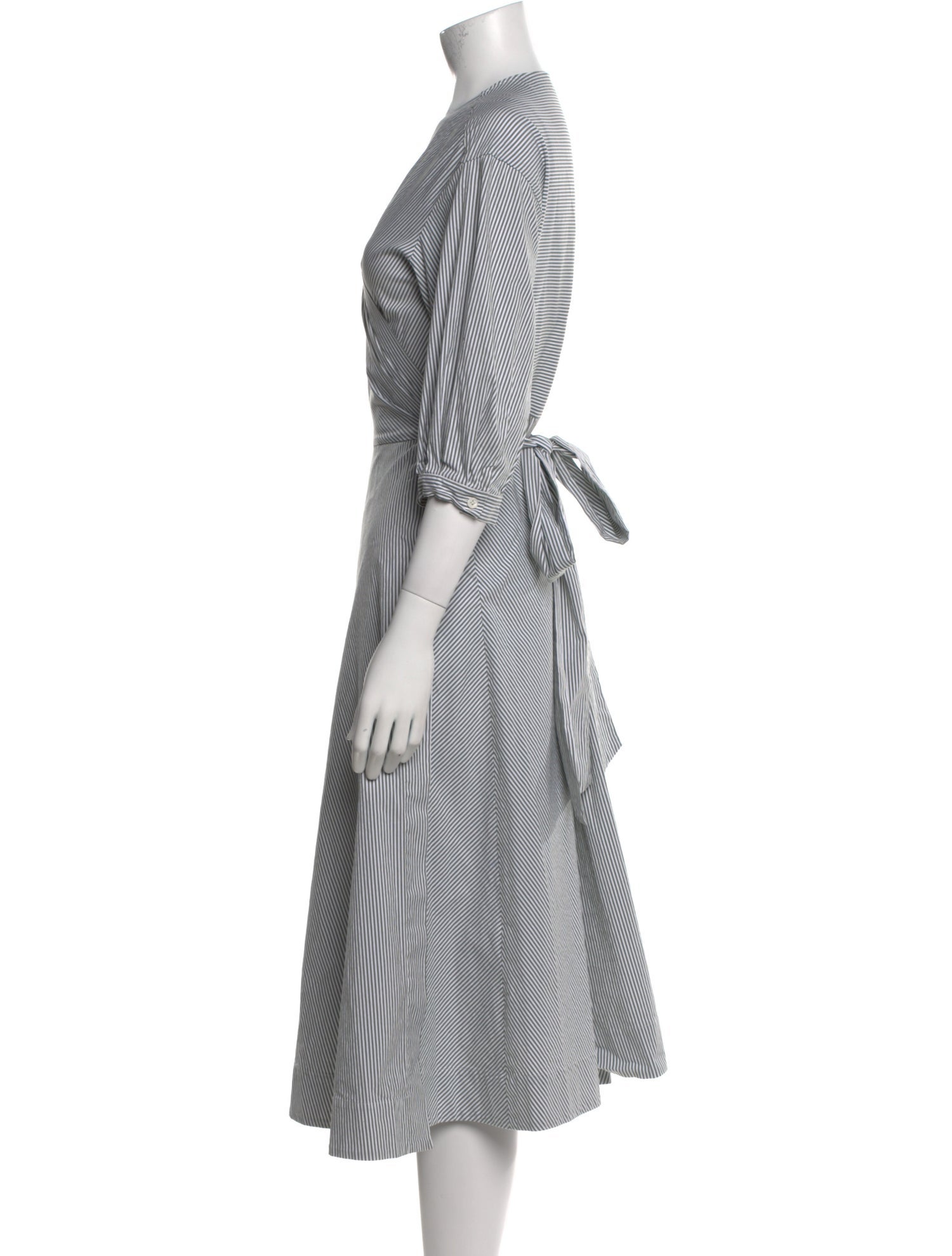 Lafayette 148 Striped Midi Length Dress