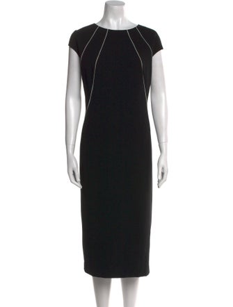 Lafayette 148 Graphic Print Midi Length Dress