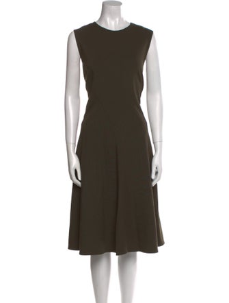 Lafayette 148 Crew Neck Midi Length Dress