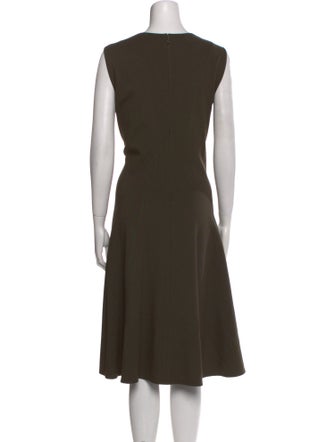 Lafayette 148 Crew Neck Midi Length Dress