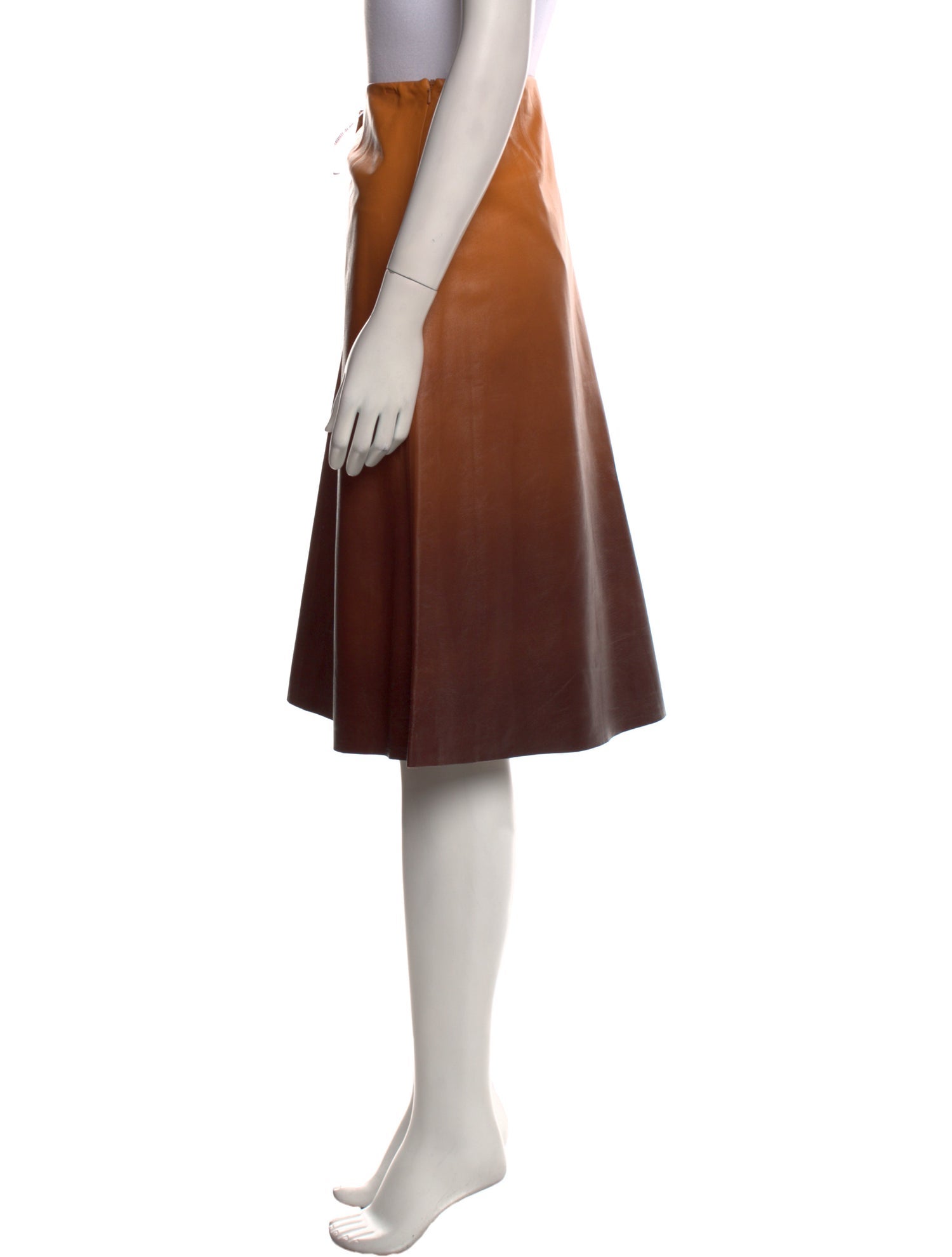 Lafayette 148 Leather Knee-Length Skirt w/ Tags