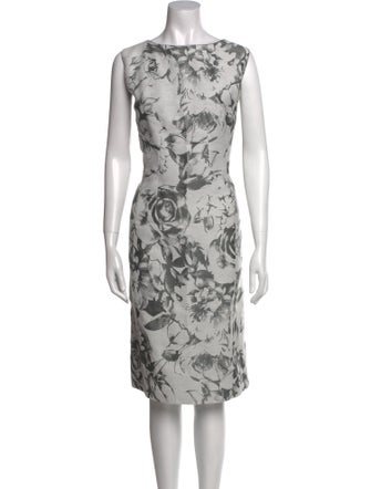 Lafayette 148 Floral Print Long Dress