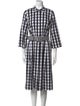 Lafayette 148 Plaid Print Midi Length Dress