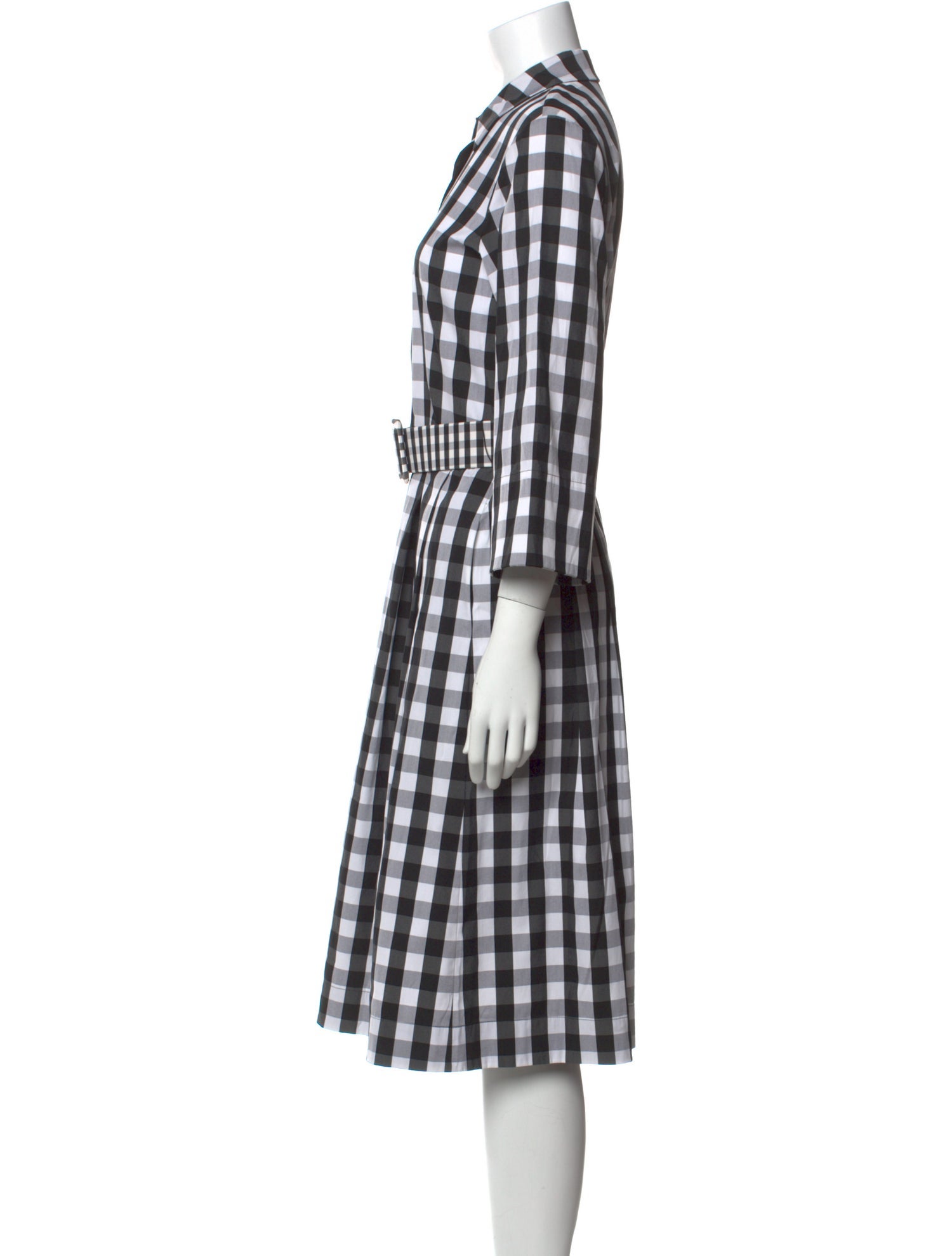 Lafayette 148 Plaid Print Midi Length Dress