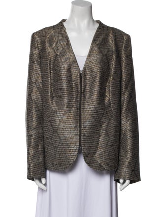 Lafayette 148 Striped Evening Jacket