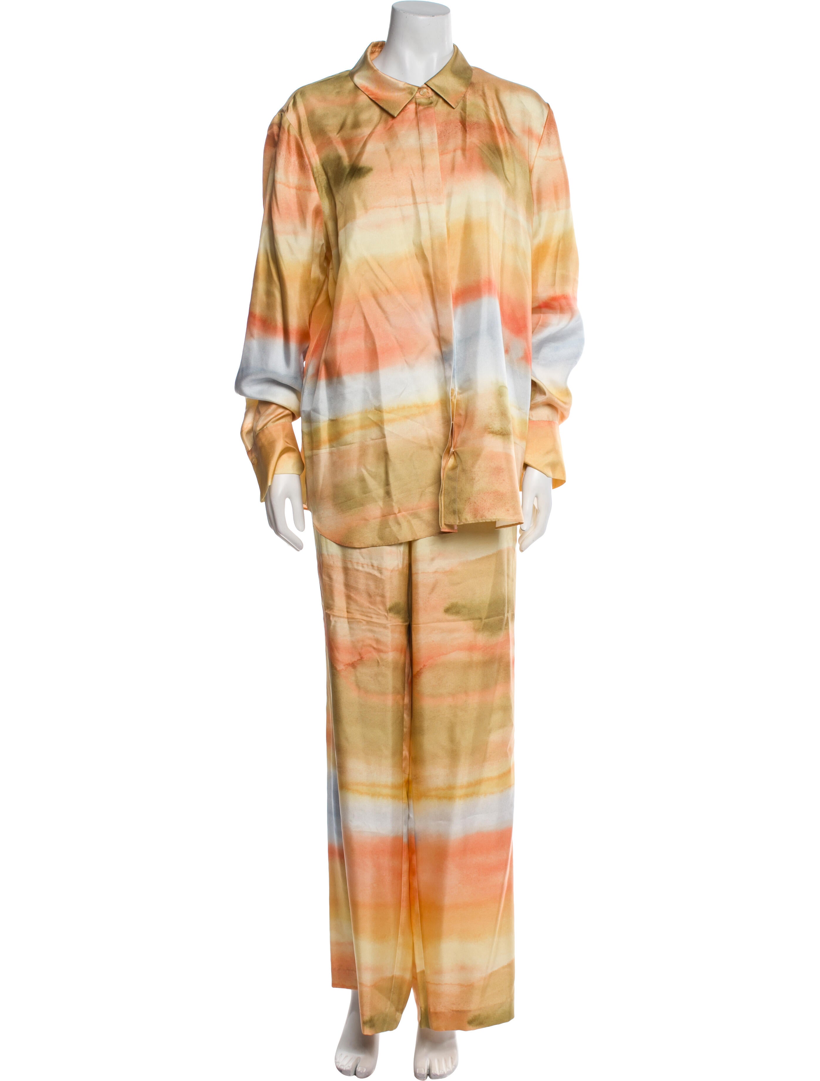 Lafayette 148 Silk Printed Pant Set