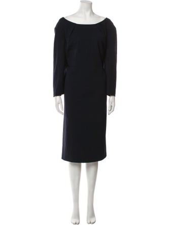 Lafayette 148 Virgin Wool Midi Length Dress