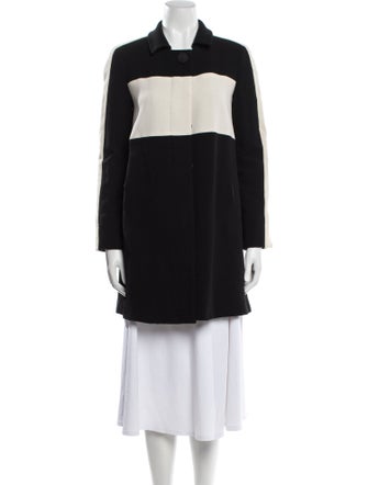 Lafayette 148 Virgin Wool Colorblock Pattern Coat