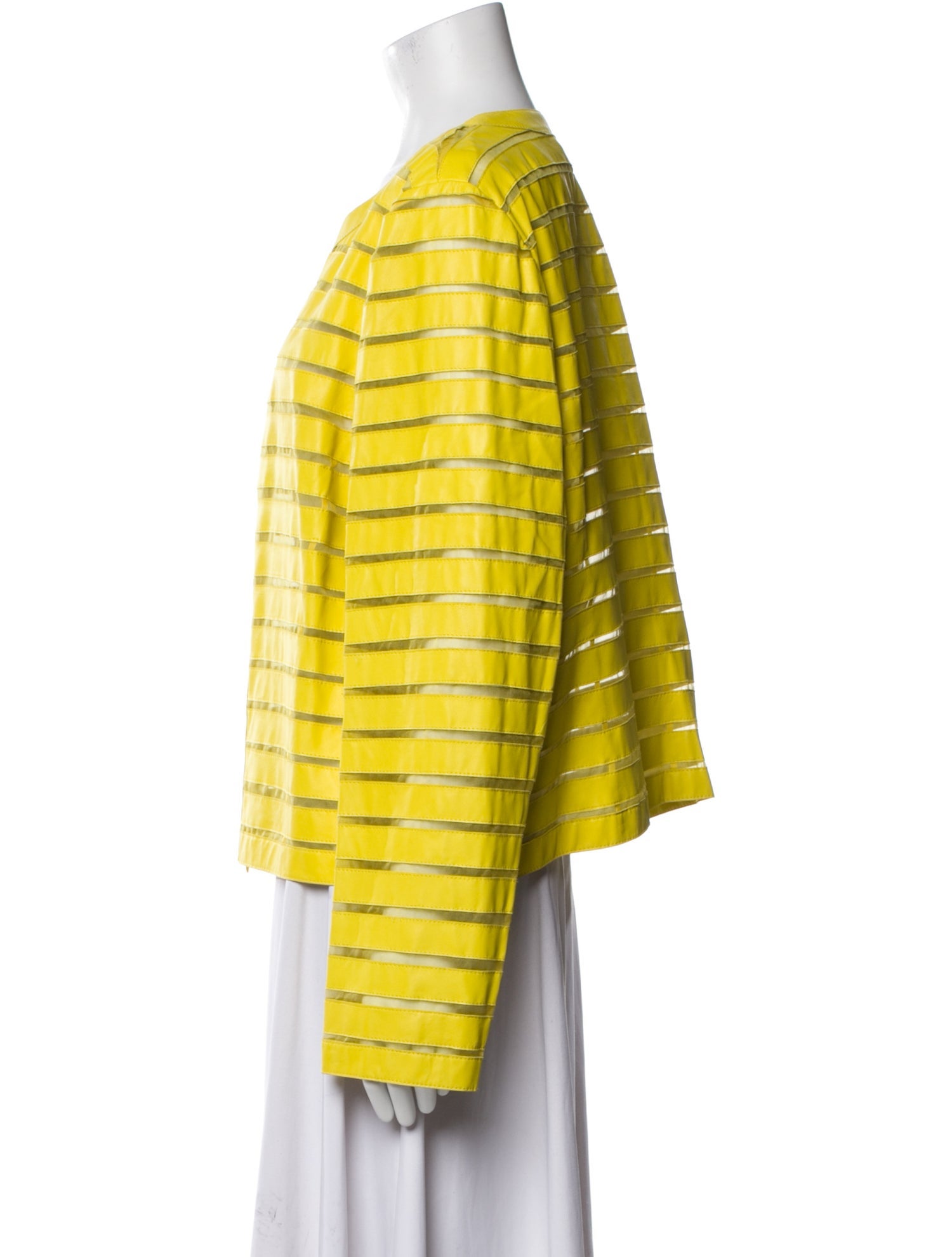 Lafayette 148 Leather Printed Evening Jacket