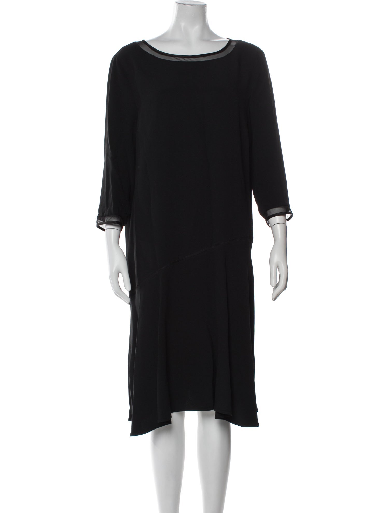 Lafayette 148 Bateau Neckline Midi Length Dress