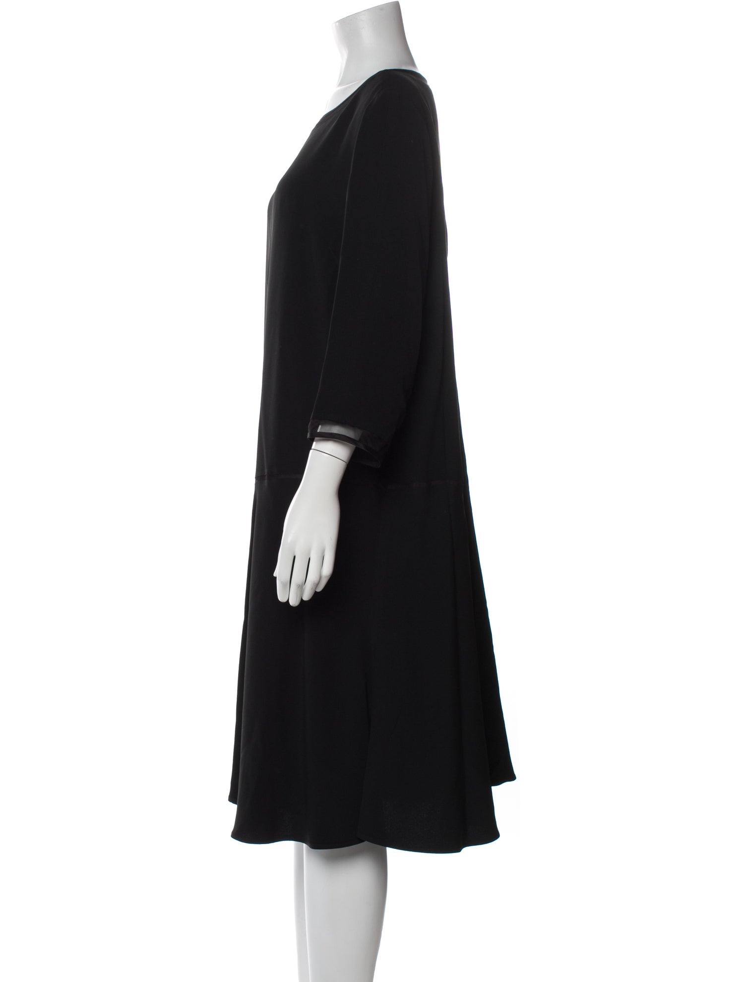 Lafayette 148 Bateau Neckline Midi Length Dress