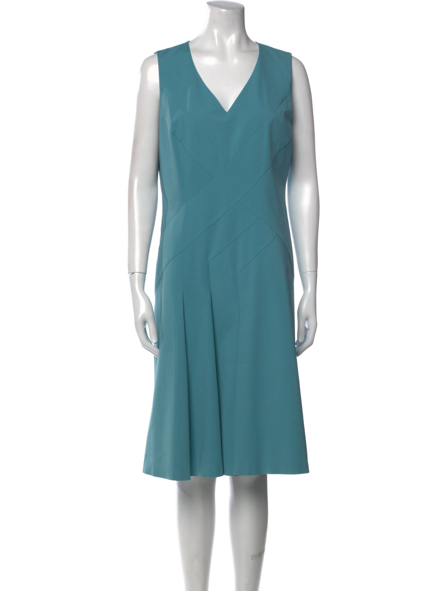 Lafayette 148 V-Neck Midi Length Dress