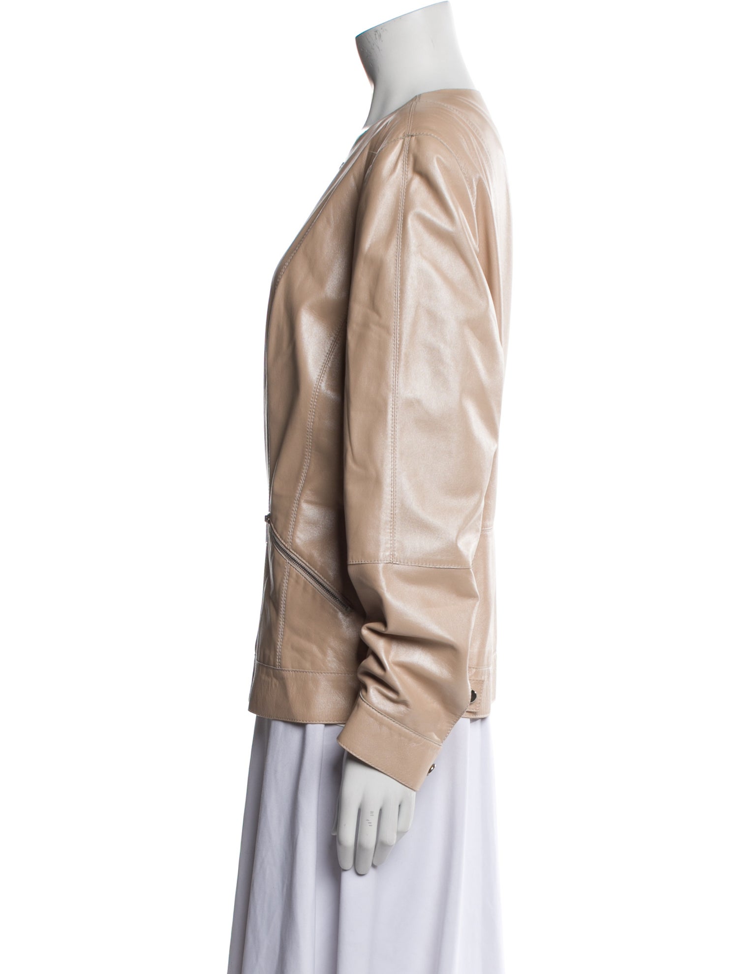 Lafayette 148 Leather Bomber Jacket