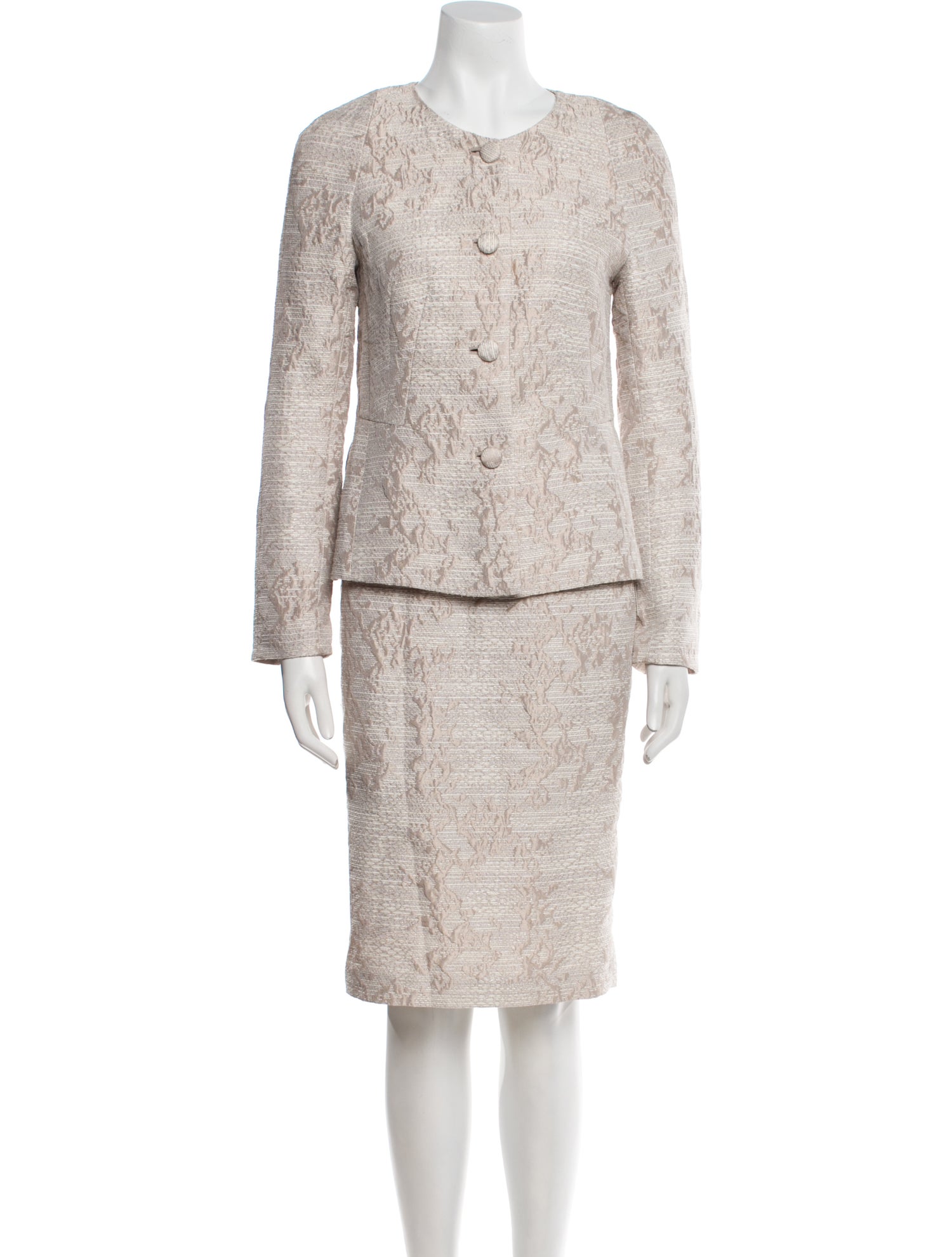 Lafayette 148 Printed Skirt Suit