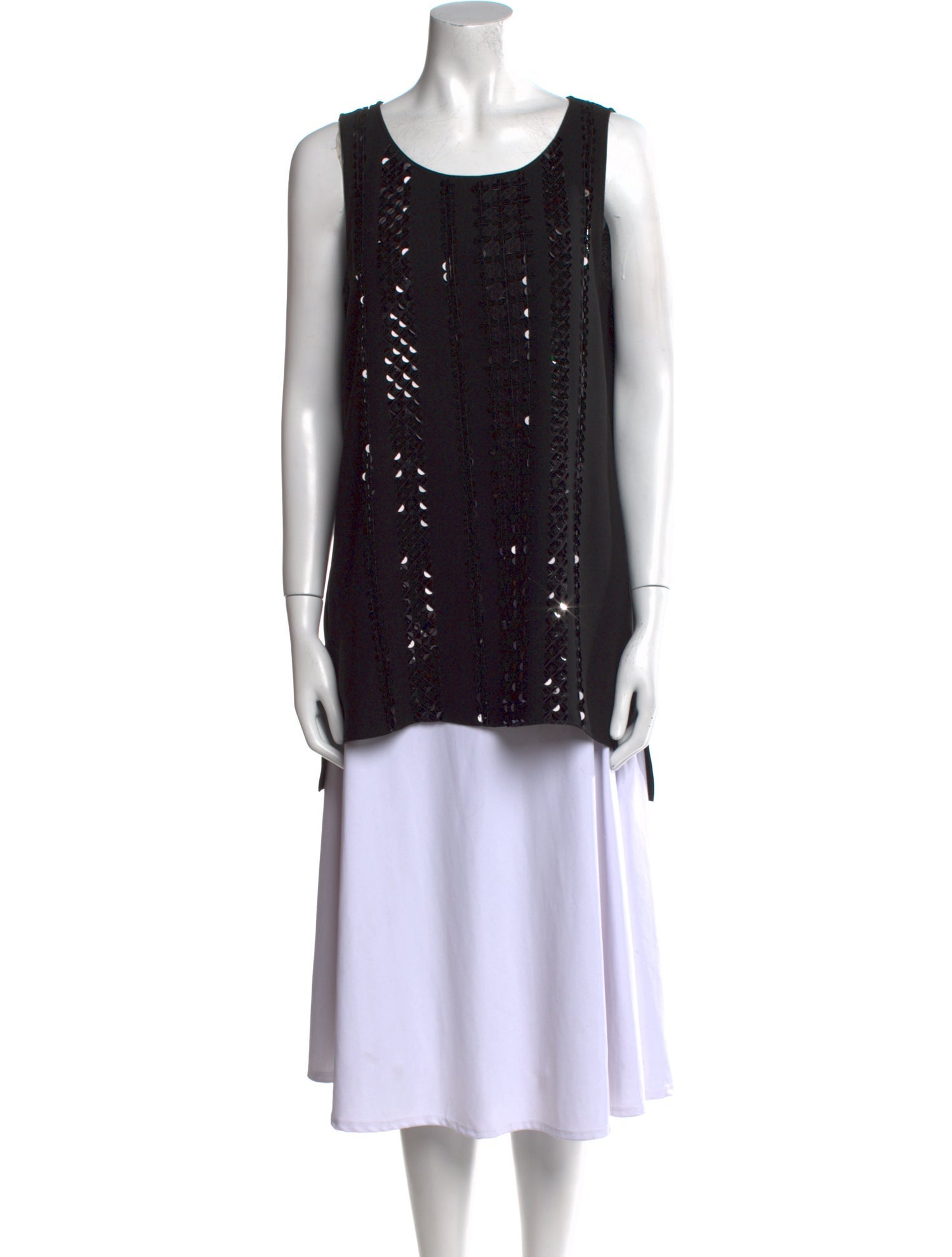 Lafayette 148 Scoop Neck Sleeveless Tunic