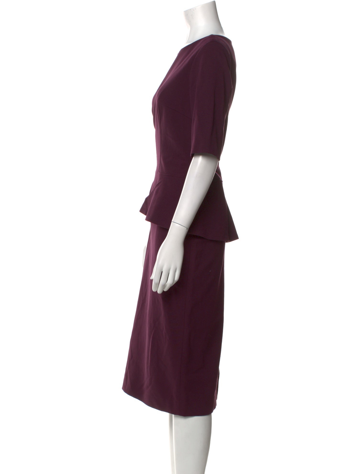 Lafayette 148 Bateau Neckline Midi Length Dress