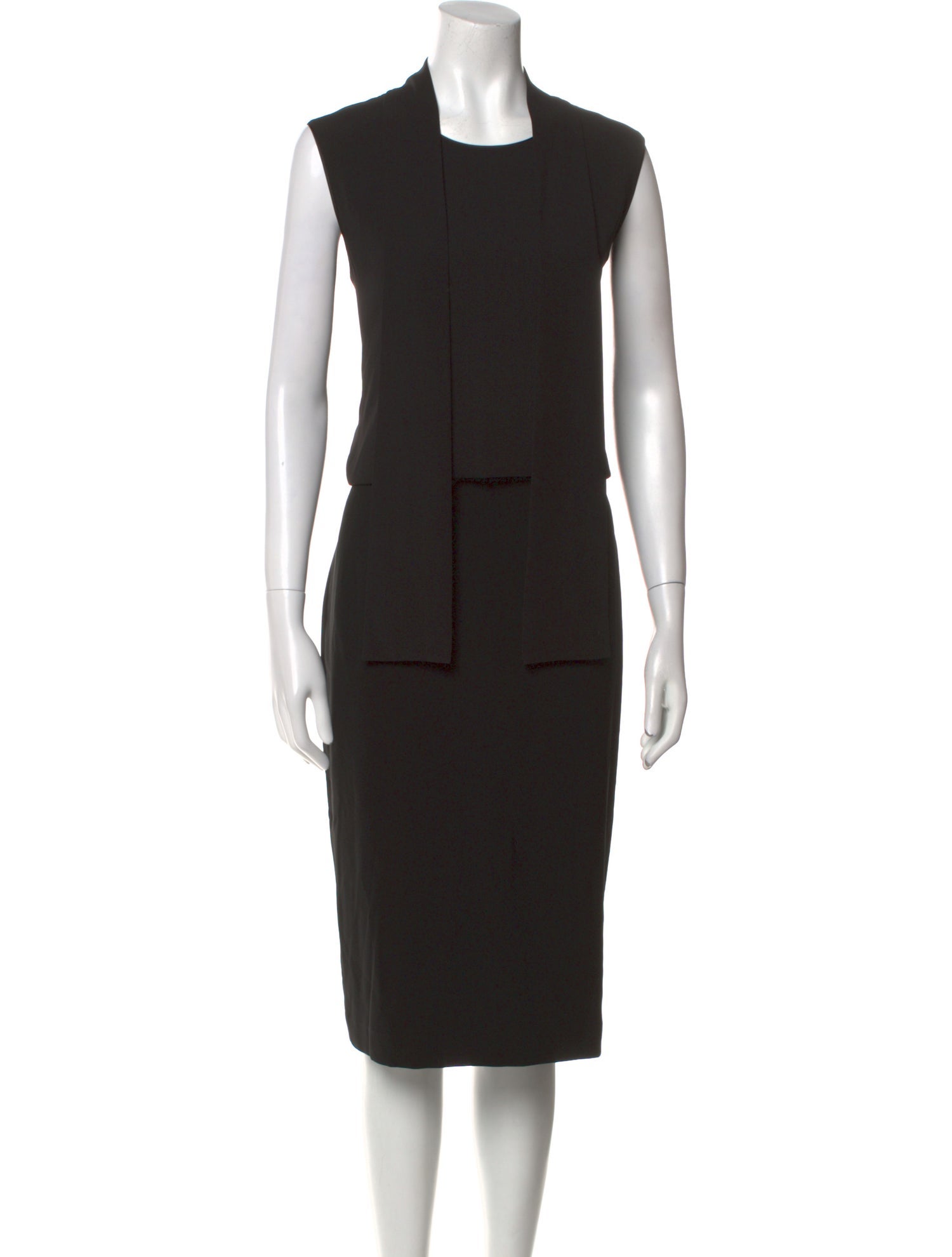 Lafayette 148 Crew Neck Midi Length Dress