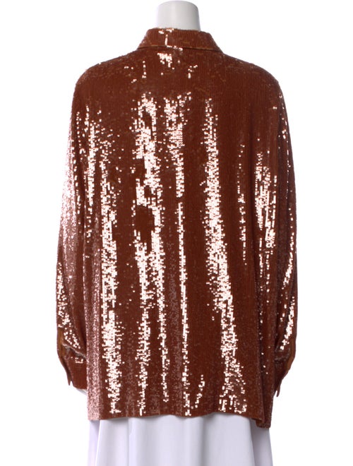 Lafayette 148 Patterned Long Sleeve Button-Up Top