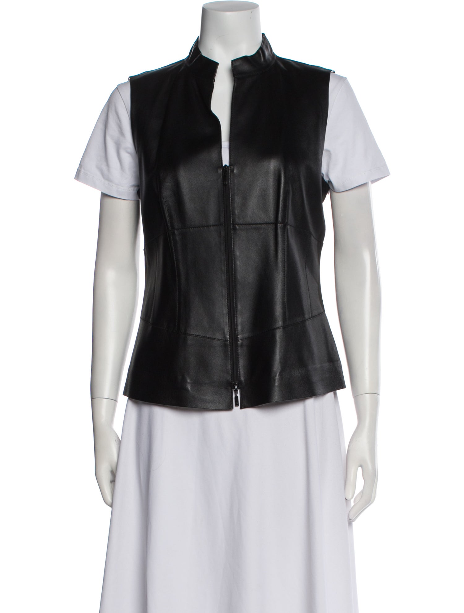 Lafayette 148 Leather Vest