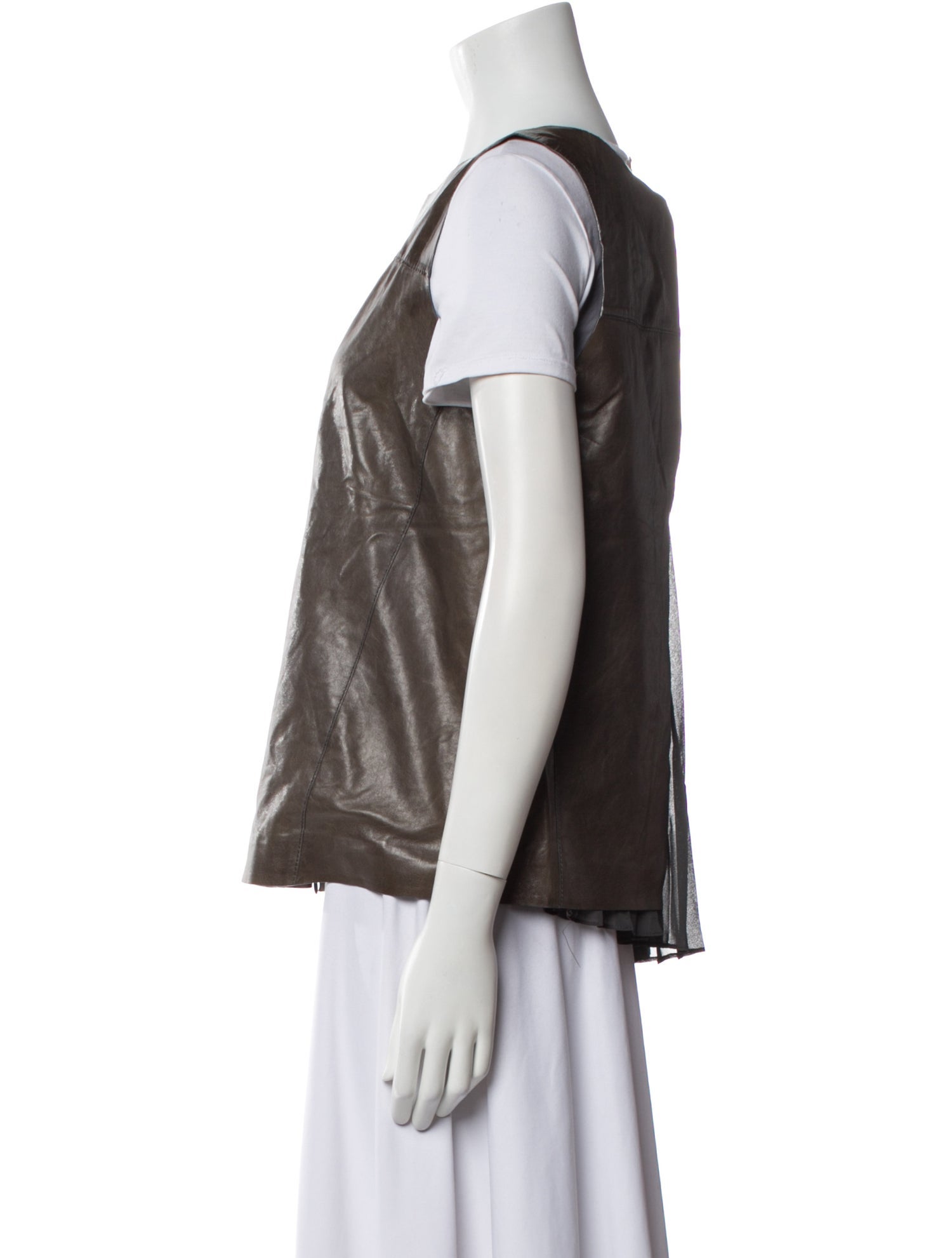 Lafayette 148 Leather Vest