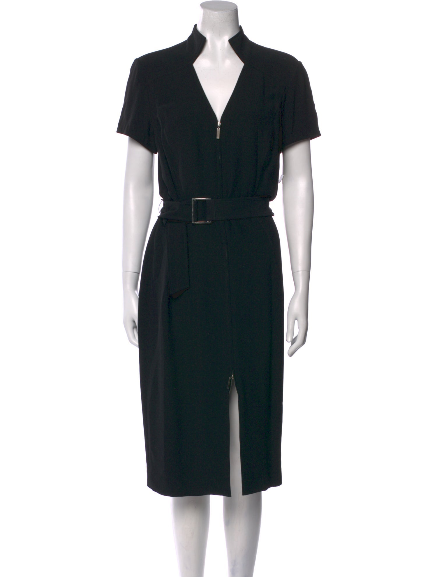 Lafayette 148 V-Neck Midi Length Dress