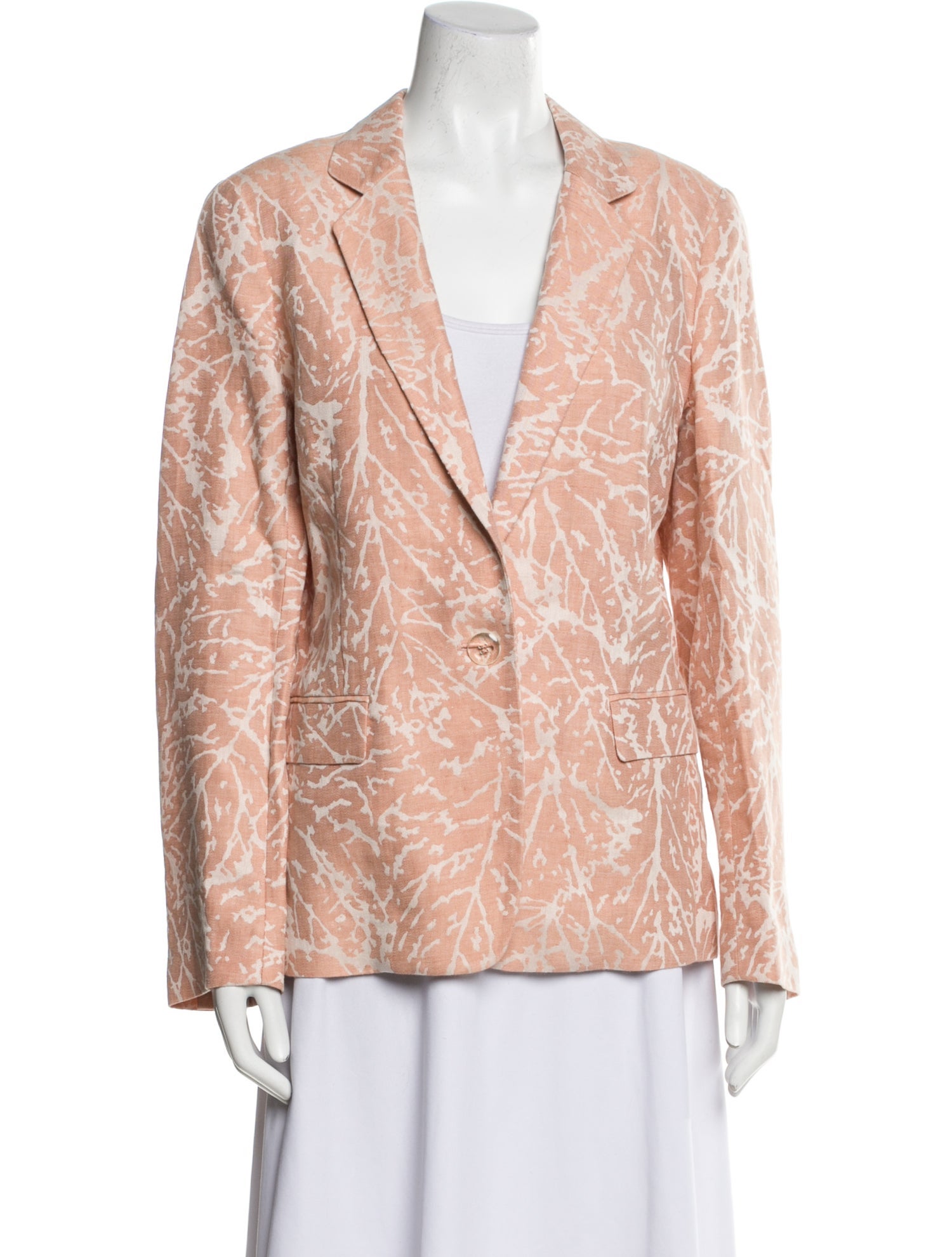 Lafayette 148 Linen Printed Blazer