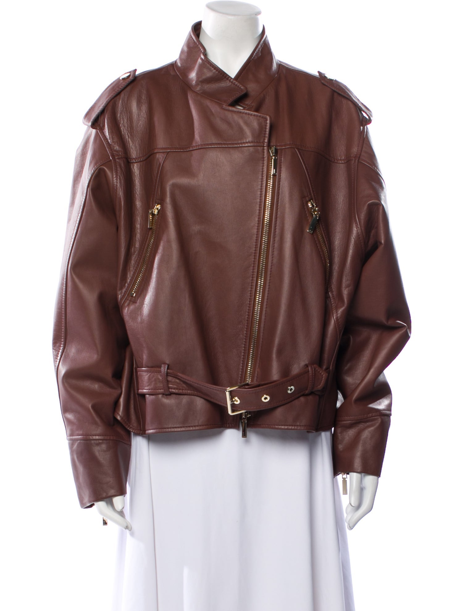 Lafayette 148 Lambskin Biker Jacket