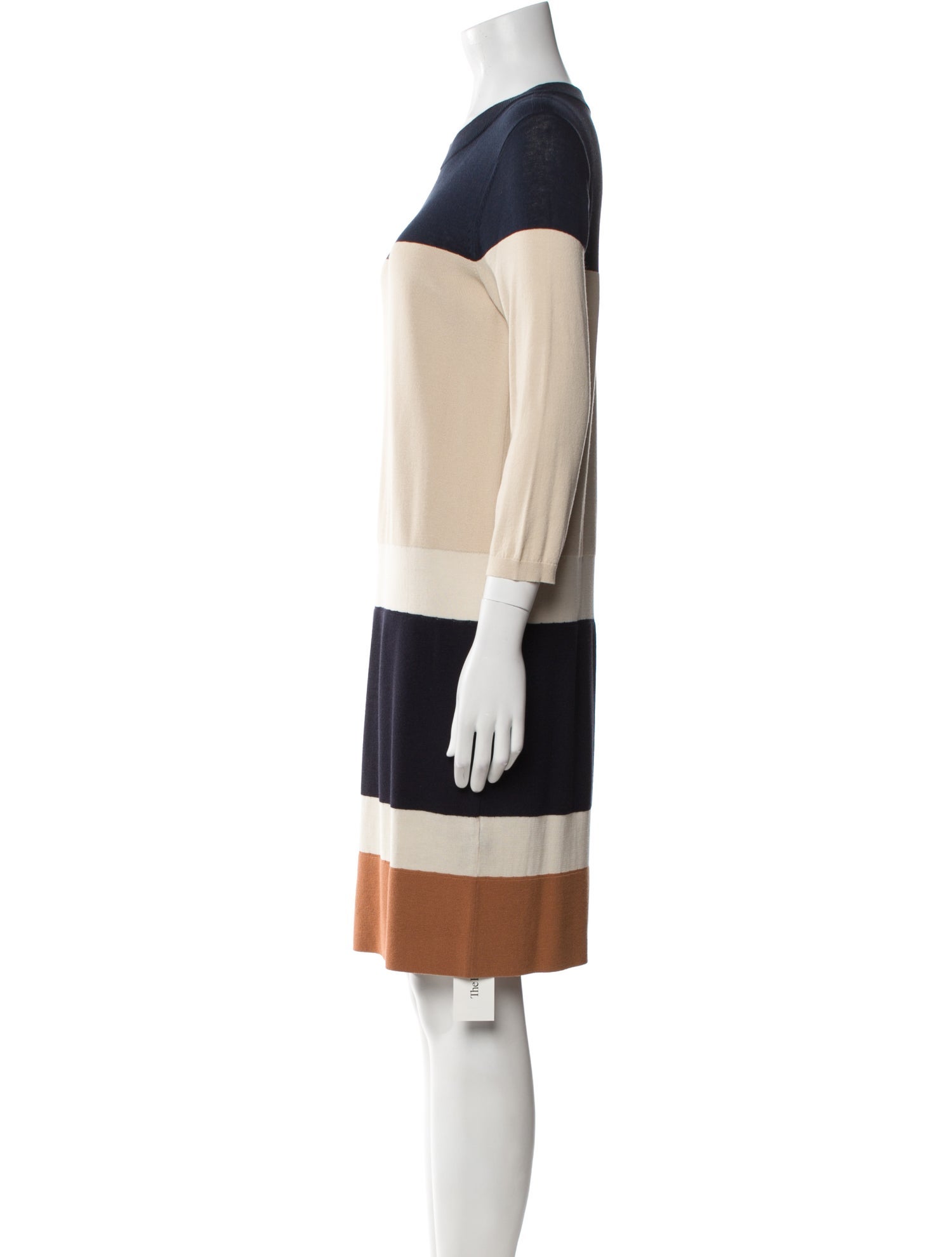 Lafayette 148 Colorblock Pattern Knee-Length Dress