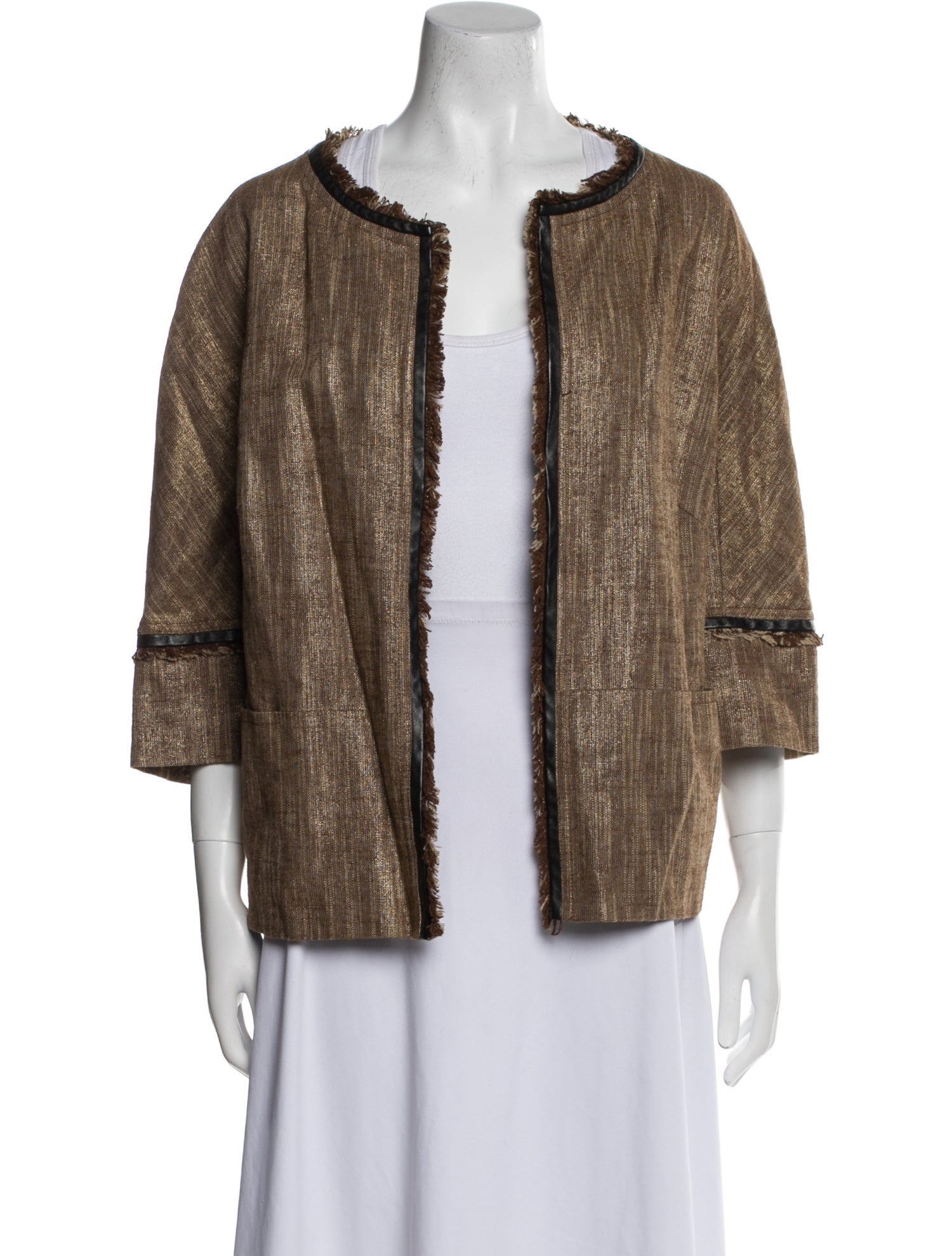 Lafayette 148 Linen Tweed Pattern Jacket