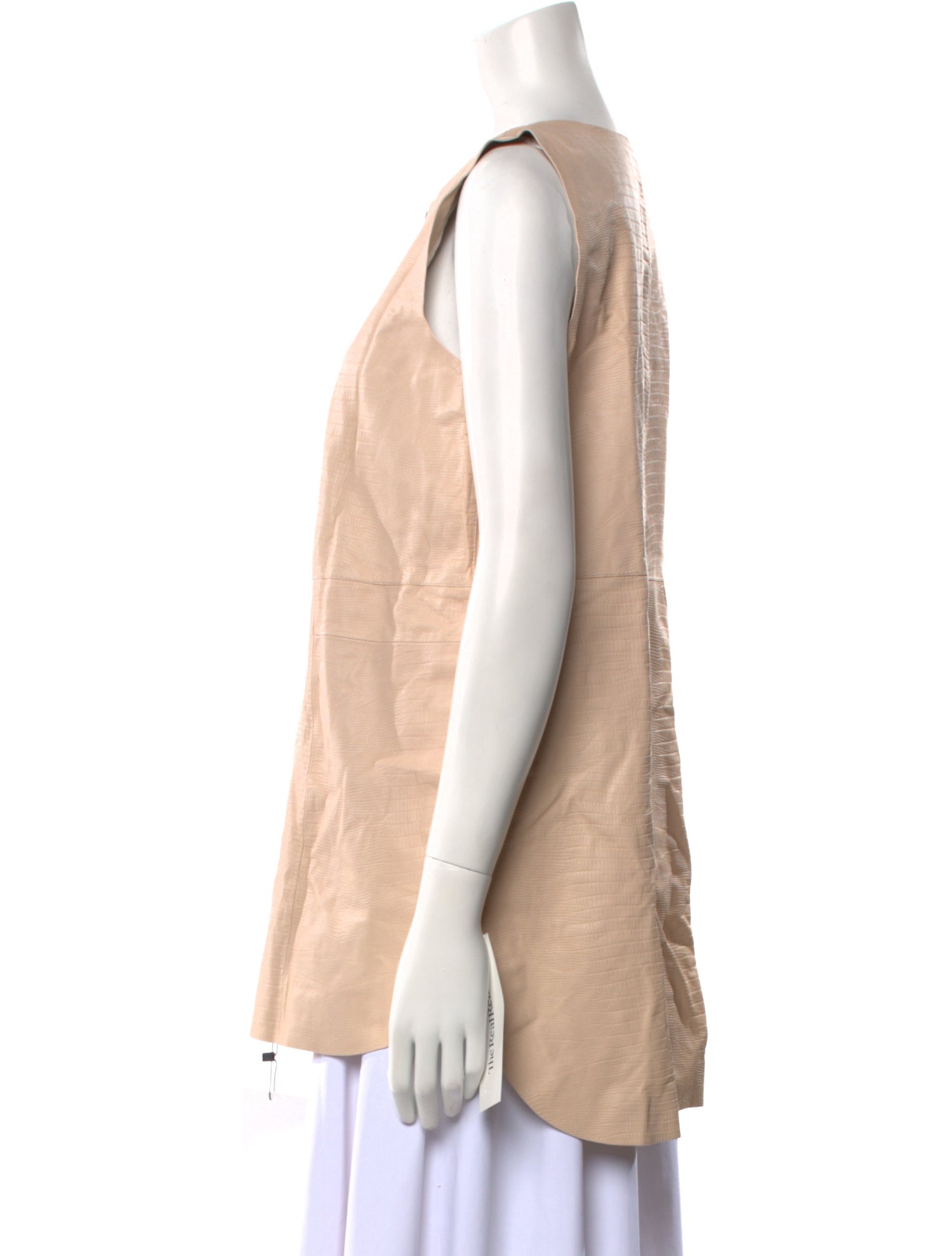 Lafayette 148 Leather Scoop Neck Tunic