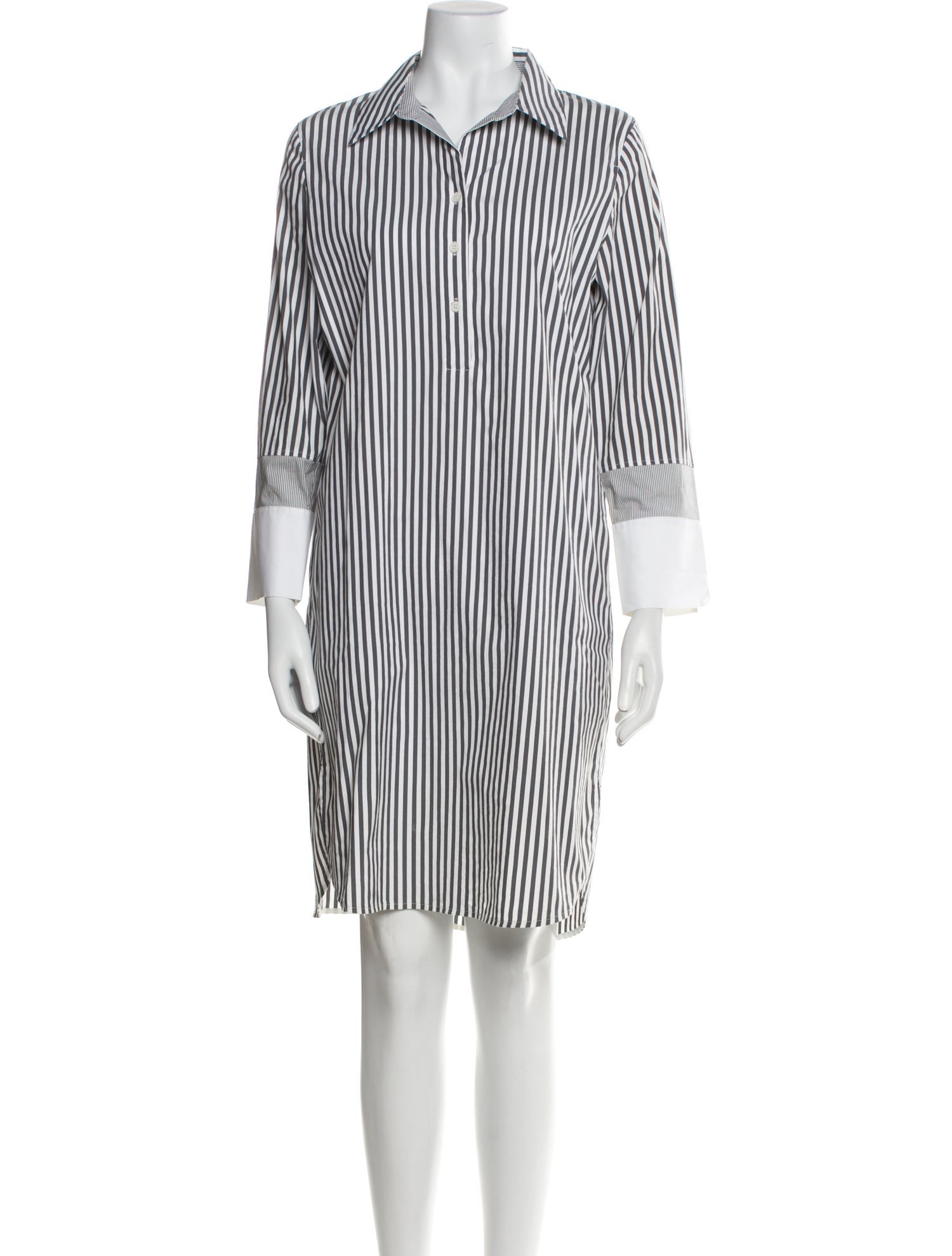 Lafayette 148 Striped Knee-Length Dress