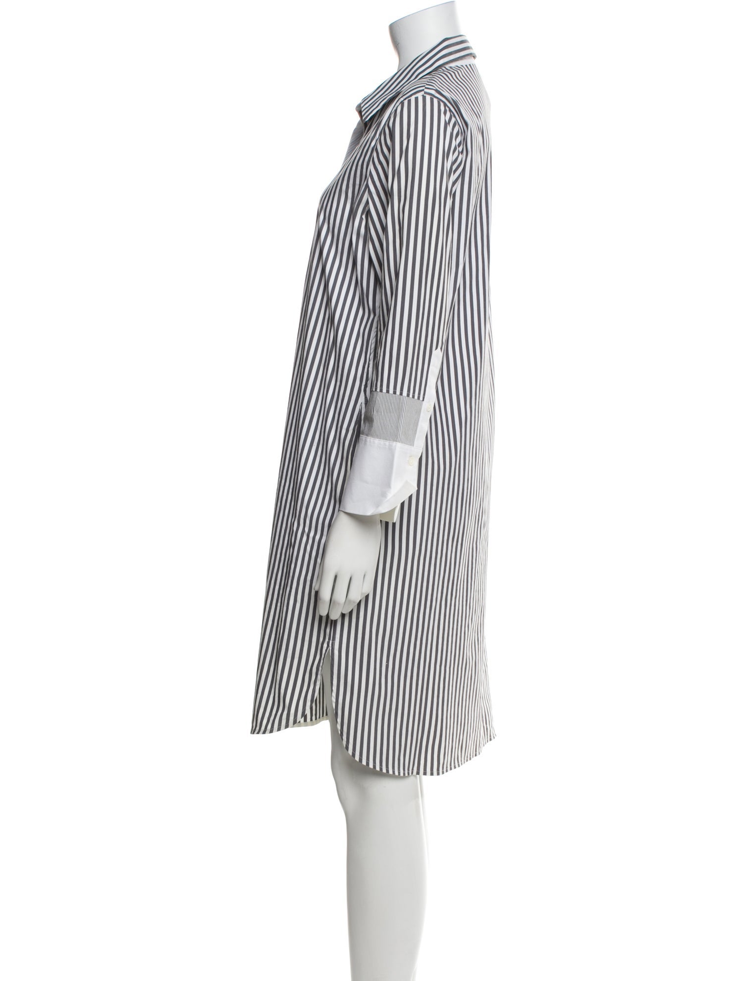 Lafayette 148 Striped Knee-Length Dress