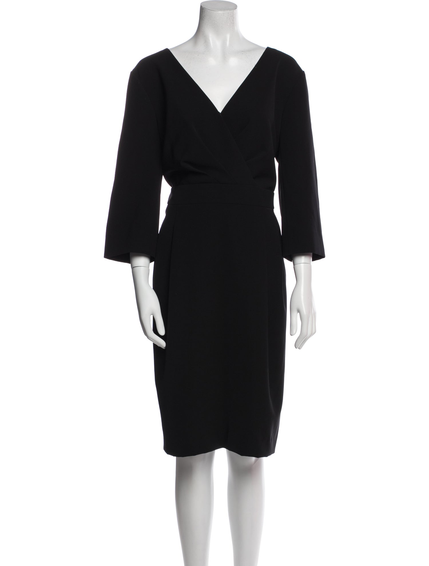 Lafayette 148 V-Neck Knee-Length Dress