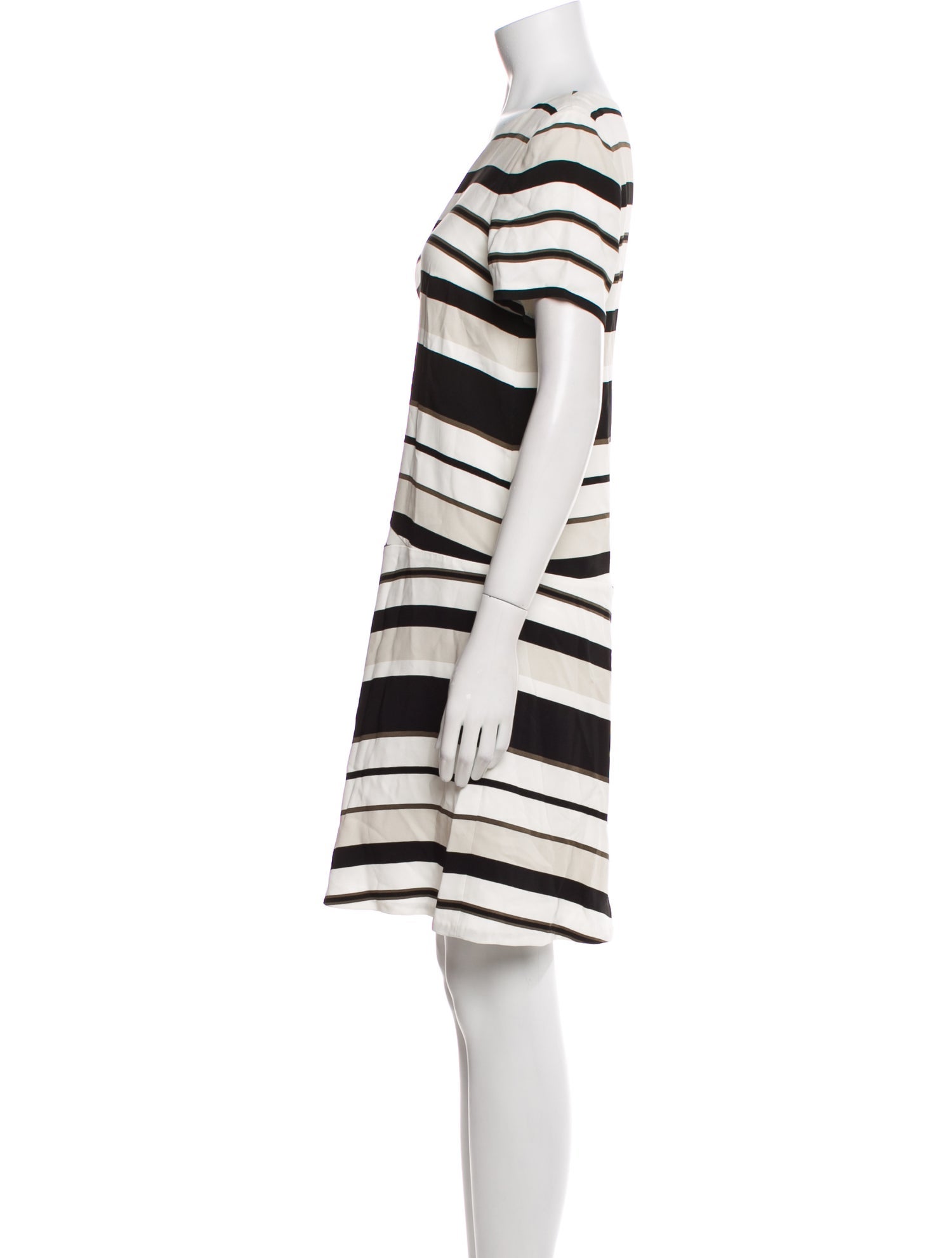 Lafayette 148 Striped Knee-Length Dress