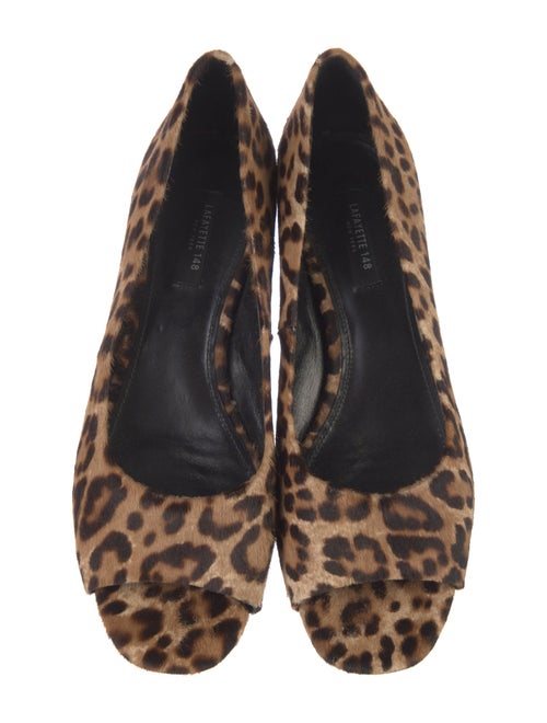Lafayette 148 Ponyhair Animal Print Slingback Sandals