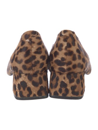 Lafayette 148 Ponyhair Animal Print Slingback Sandals