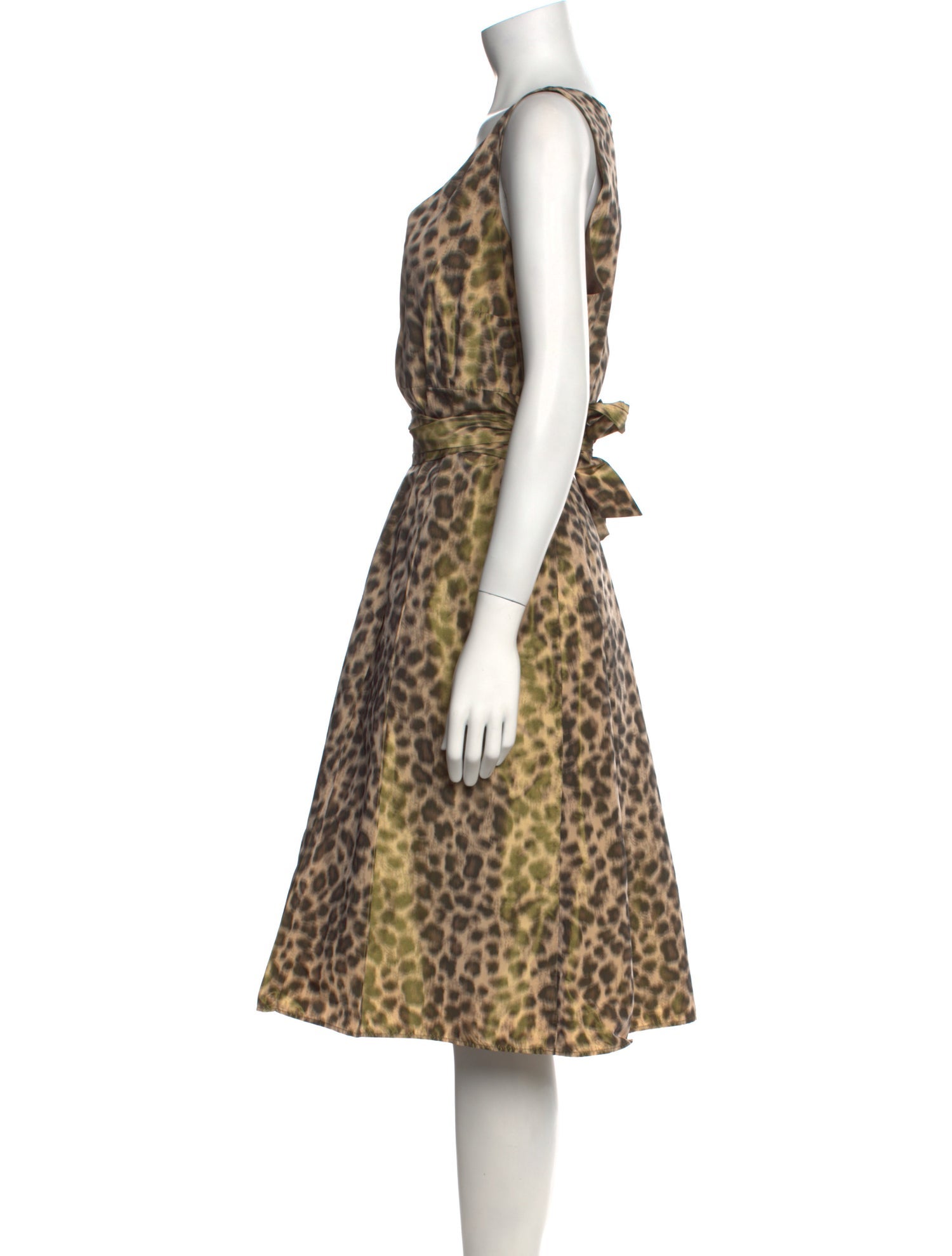 Lafayette 148 Animal Print Knee-Length Dress