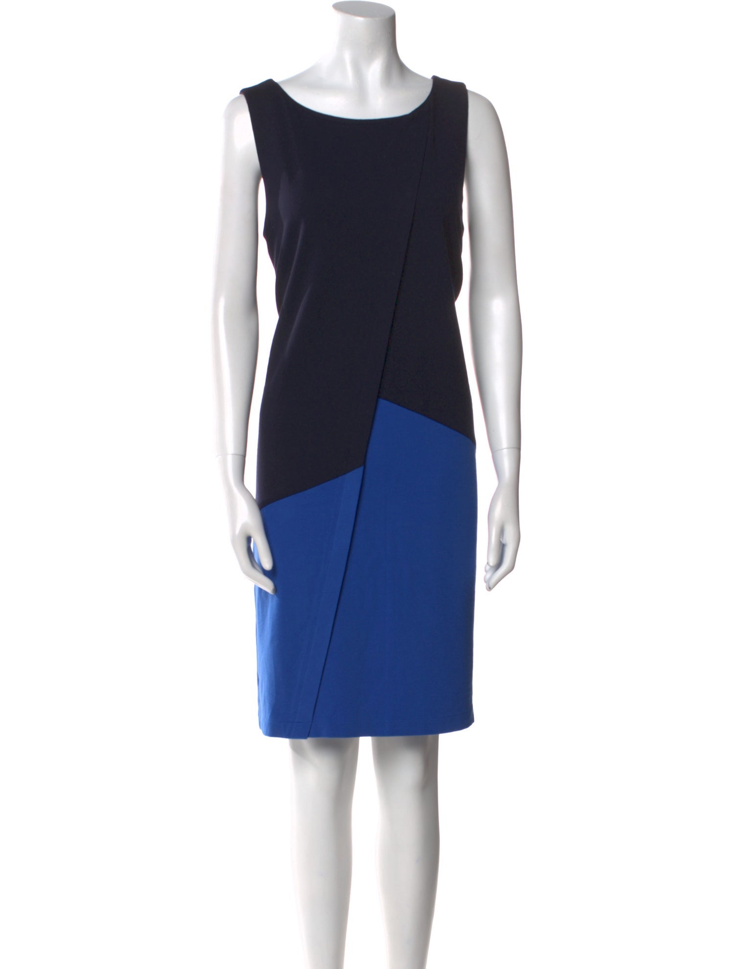 Lafayette 148 Colorblock Pattern Knee-Length Dress