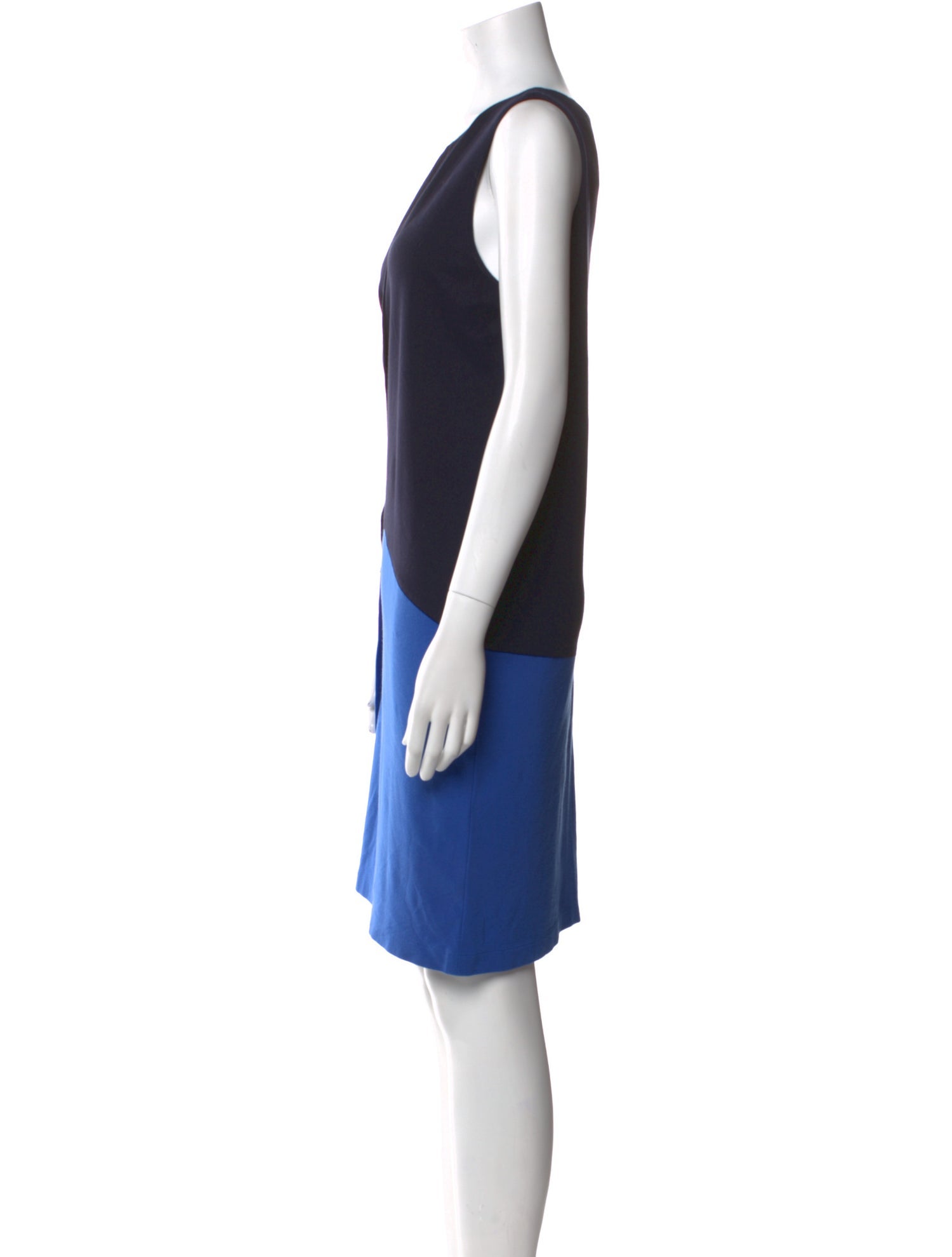 Lafayette 148 Colorblock Pattern Knee-Length Dress