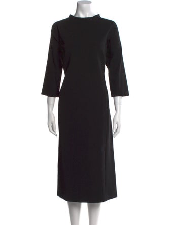 Lafayette 148 Mock Neck Midi Length Dress