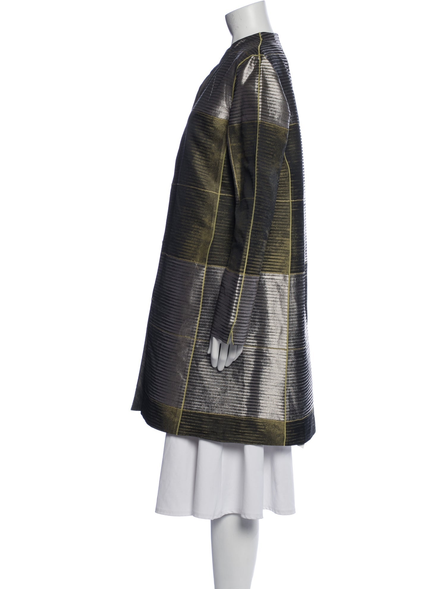 Lafayette 148 Plaid Print Coat