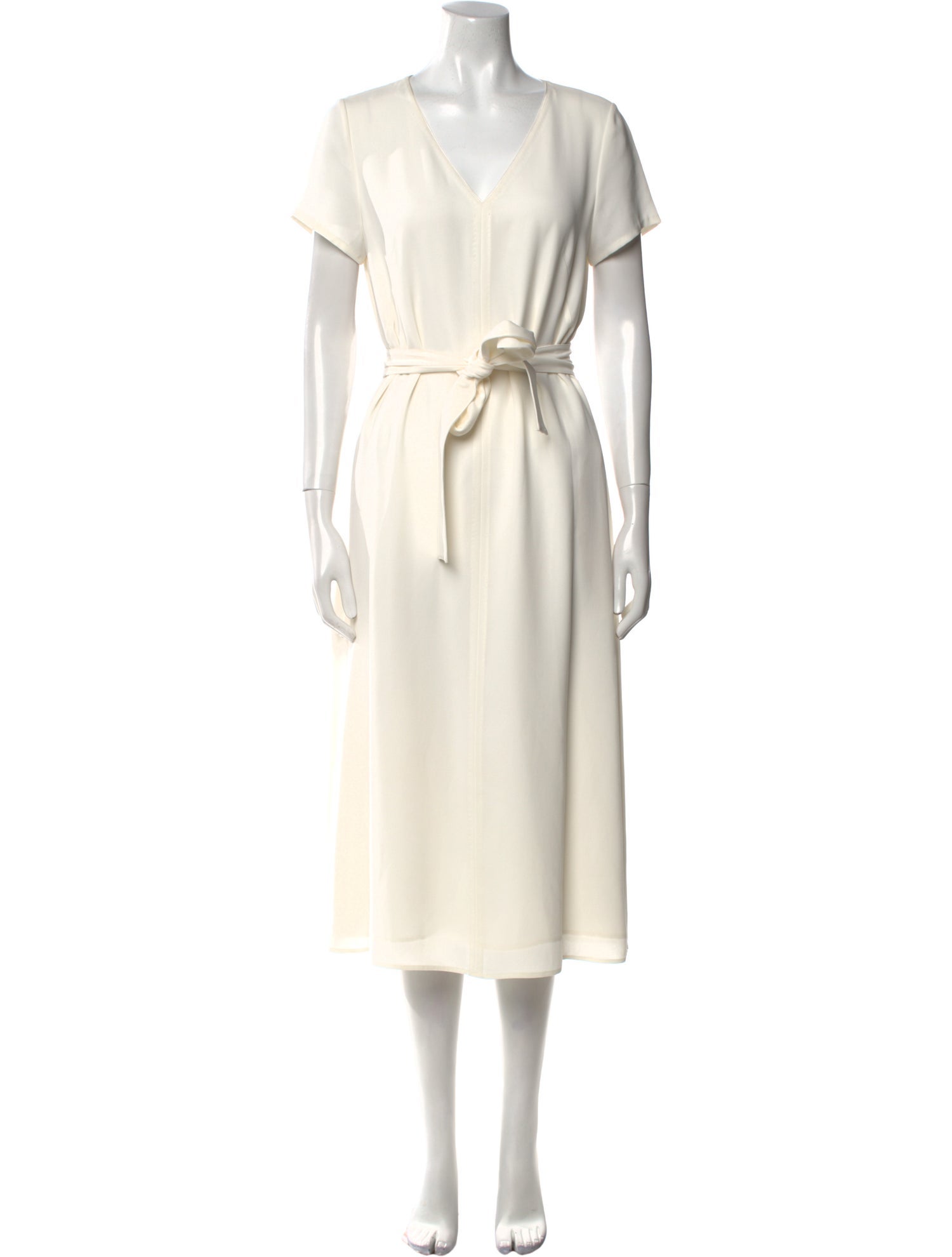 Lafayette 148 V-Neck Midi Length Dress