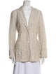 Lafayette 148 Linen Striped Blazer